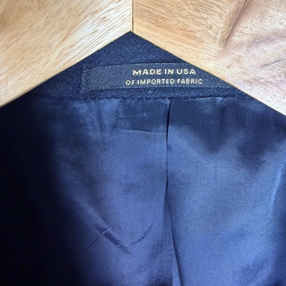 Hart Schaffner Marx Sport Coat Mens 41R Black 100% Cashmere Gold Trumpeter